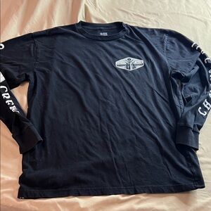 Salty Crew Black Long Sleeve Tee with White Accents